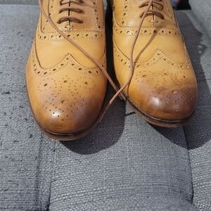 Men's Tan Leather Brogue Shoes